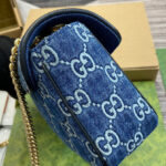 Gucci GG Marmont Small Shoulder Bag 443497 Blue